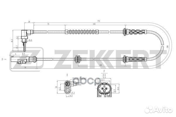 Датчик ABS передн. Fiat Punto (199) 08- Grande