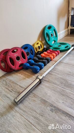 Штанга гриф блины гантели Protrain