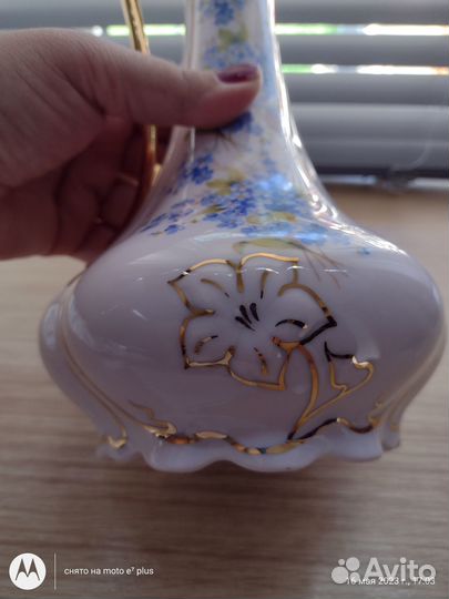 Кувшин розовый фарфор Чехия