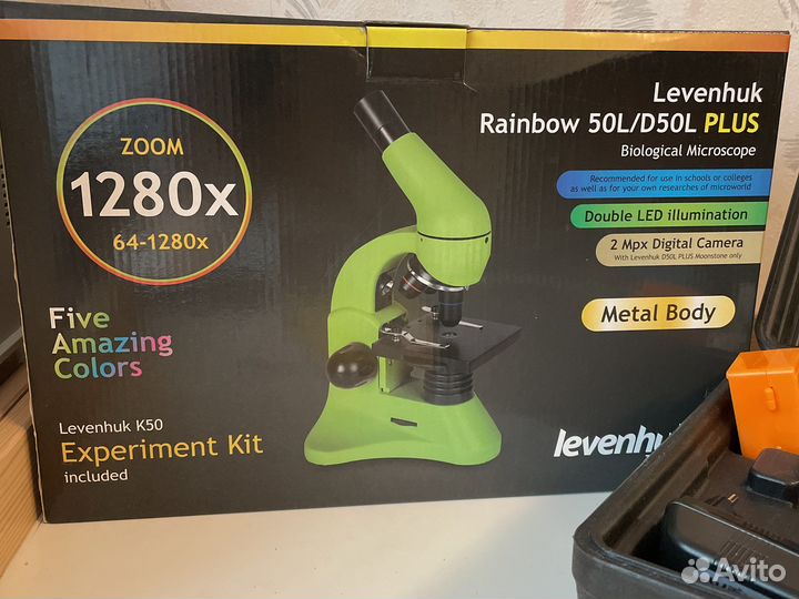 Микроскоп levenhuk rainbow 50l plus