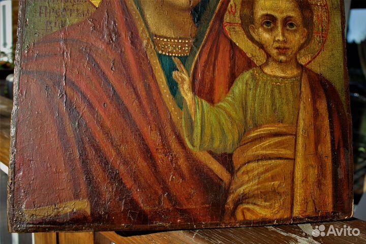 Старинная Икона Богородицы Казанская 32*27 Афон