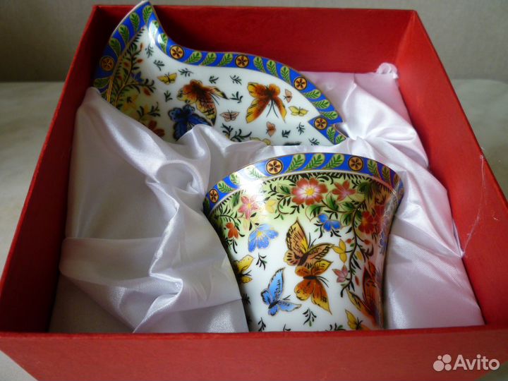 Фарфоровая чайная пара (кнр)