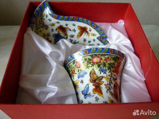 Фарфоровая чайная пара (кнр)