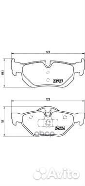 Колодки тормозные дисковые задн, BMW: 1 116 d/1