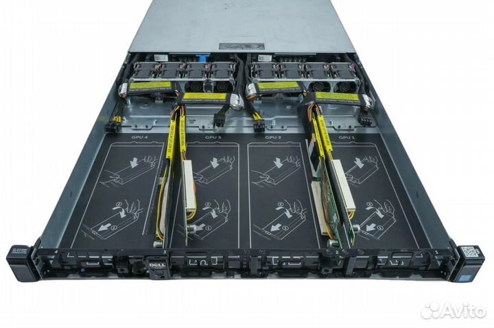 GPU сервер Dell C4130 1U на 4 dual slot GPU