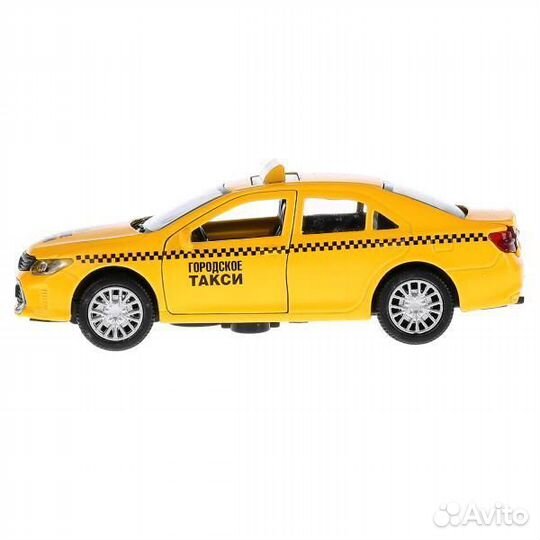 Машина Toyota Camry Такси 12 см желтая металл инерция Технопарк camry-T