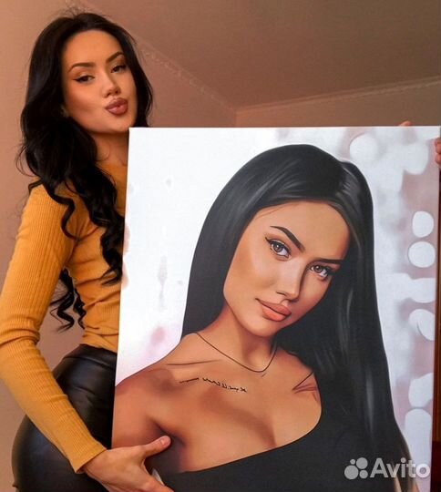 Портрет по фото на холсте, Печать на холсте