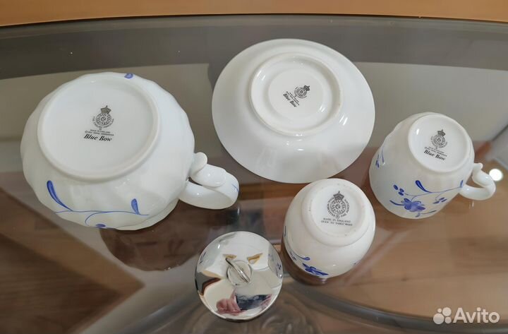 Круэт кодлер, сливочник, чайная пара R. Worcеstеr