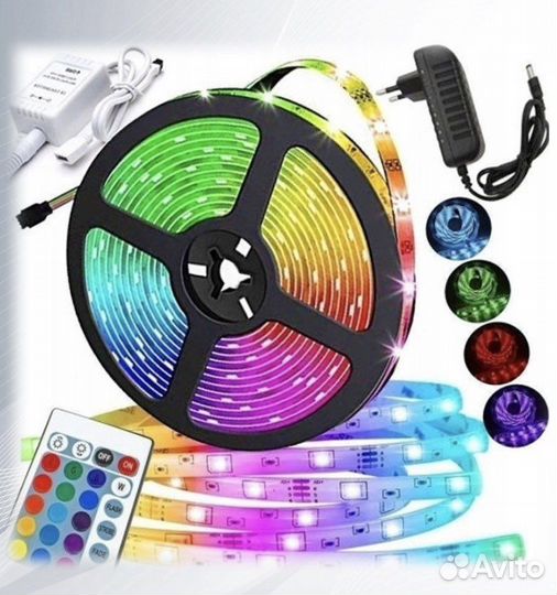 Светодиодная лента с пультом 5 м