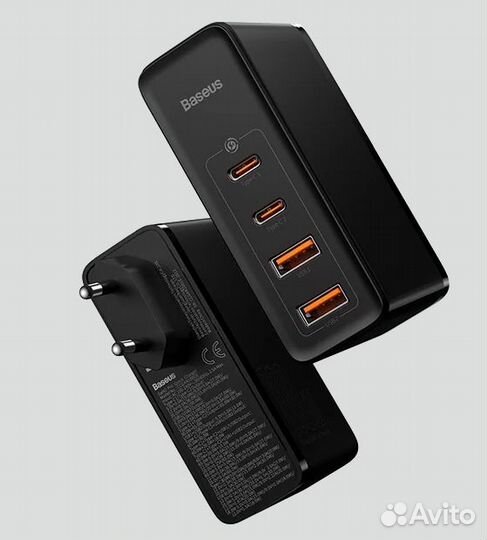 Сетевая зарядка с кабелем Baseus ccgan2P-L01