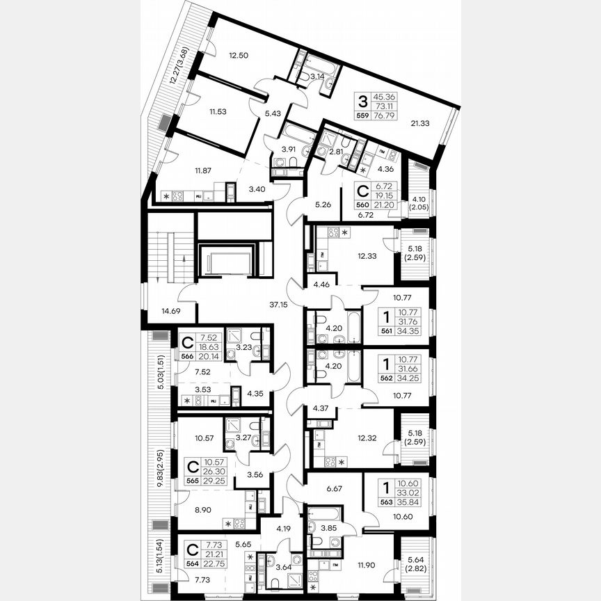 1-к. квартира, 35,7 м², 8/9 эт.
