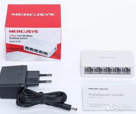 Коммутатор Mercusys MS105 (5 портов, 10/100 Mbps)