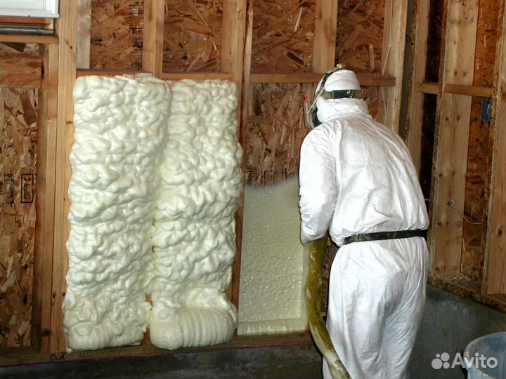 Утепление пенополиуретаном стен дома (коттеджа)