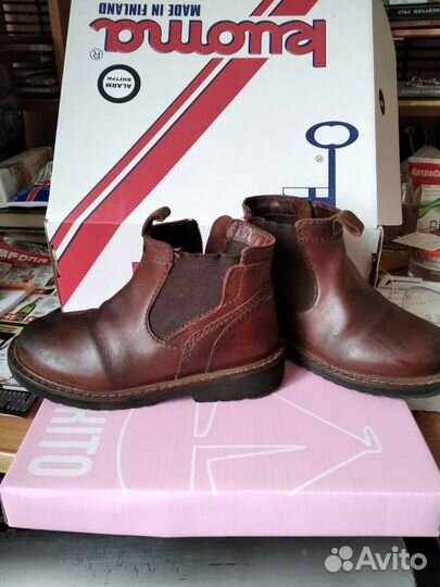 Полусапожки нат. кожа, осень, разм 27, zara