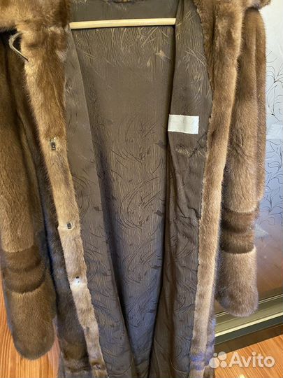 Шуба норковая с капюшоном 50 52