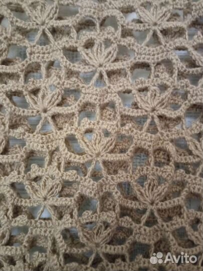 Пуловер с коротким рукавом,крючок