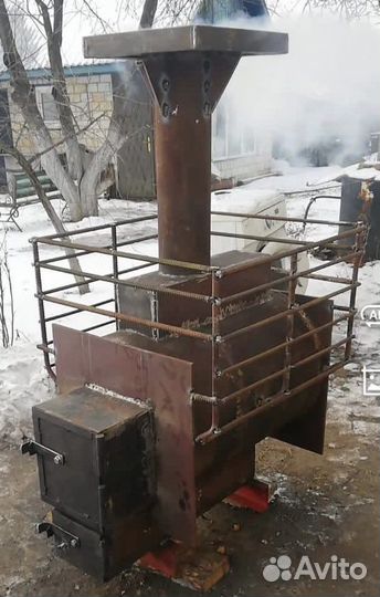 Печь для бани из 530 трубы