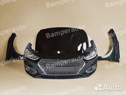 Передний бампер Hyundai Solaris 2 2017-2020 в цвет