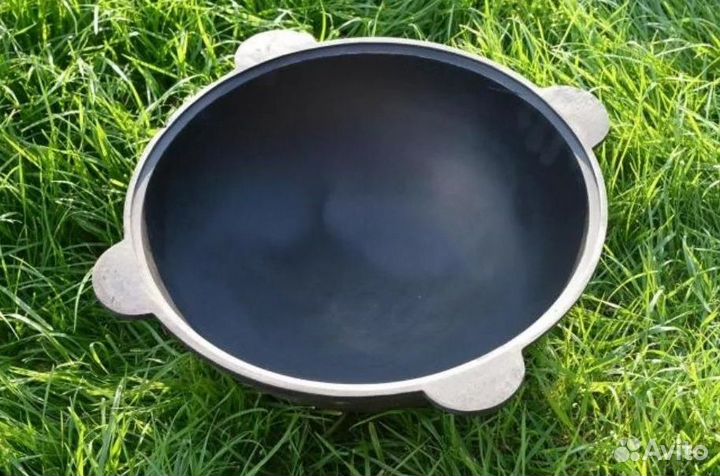 Казан чугунный узбекский с крышкой для плова