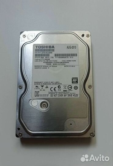 Hdd 500gb Toshiba