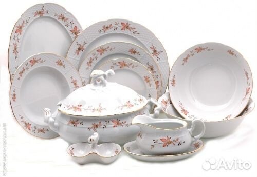 Столовый сервиз на 6 персон Чешский фарфор