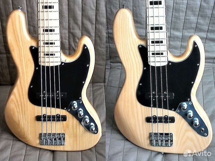Fender Jazz Bass Natur Wood 5 и 4 Струн