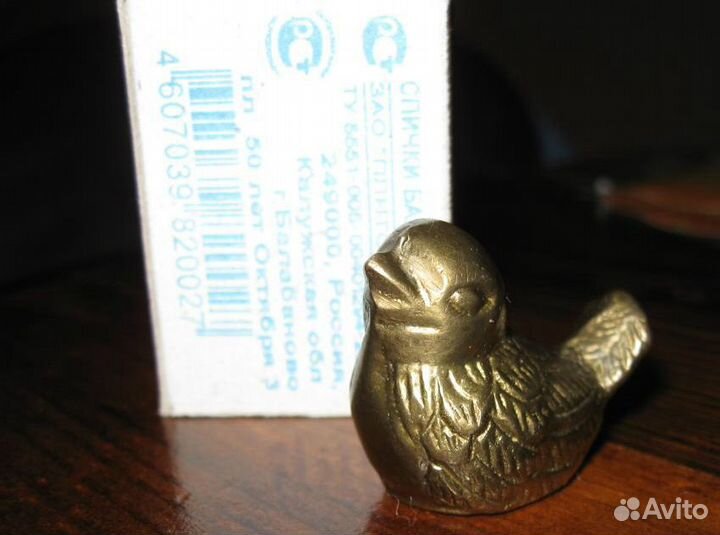 Статуэтка фигурка Воробей бронза Европа 1950-60 гг