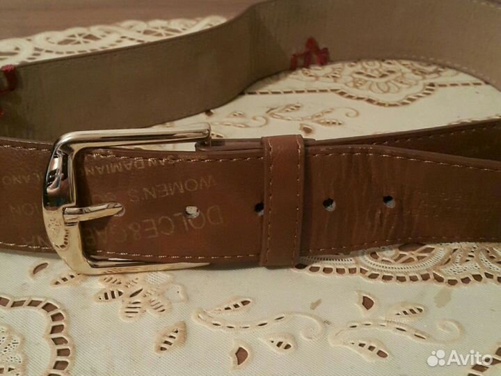 Ремень женский кожаный коричневый новый