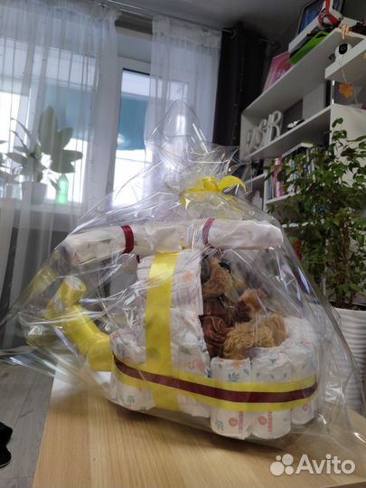 Подарок на выписку вертолет из подгузников