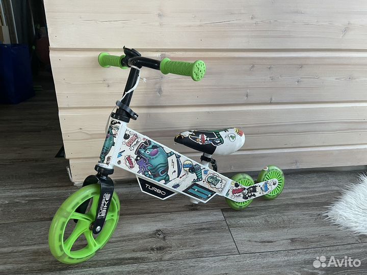 Беговел Small Rider трансформер Turbo Bike зеленый