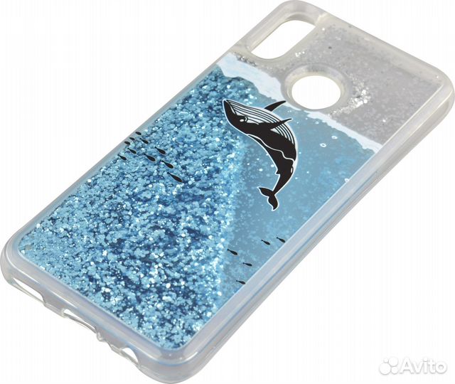 Чехол на Honor 10 lite жидкий с блестками