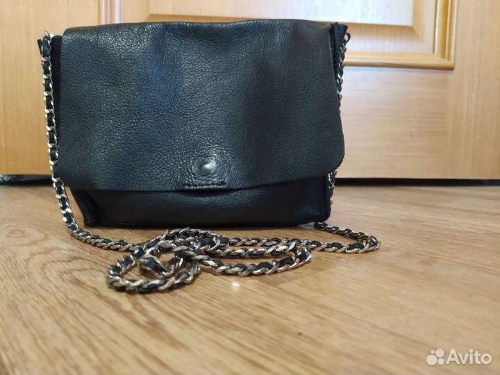 Сумка zara натуральная кожа