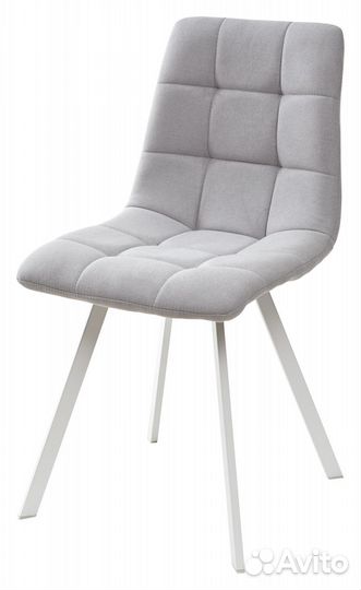 Стул chilli square белый/тк. серо-голубой UF860-02