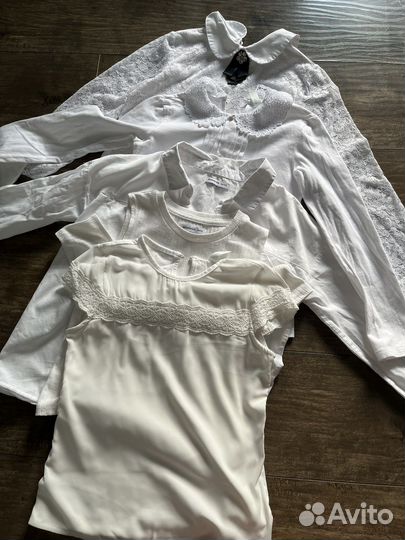 Школьные блузки для девочки 140 146 пакетом
