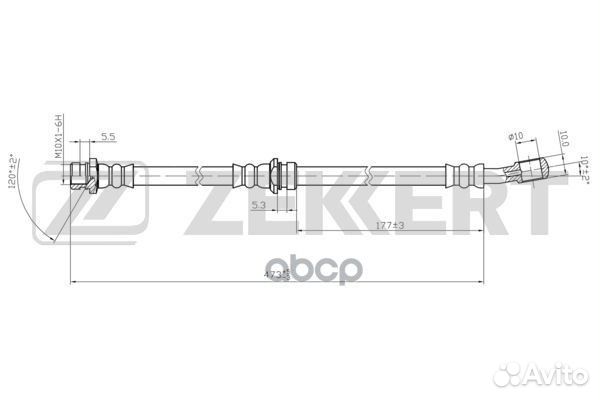 Шланг тормозной задний Kia Cerato 04- Spectra