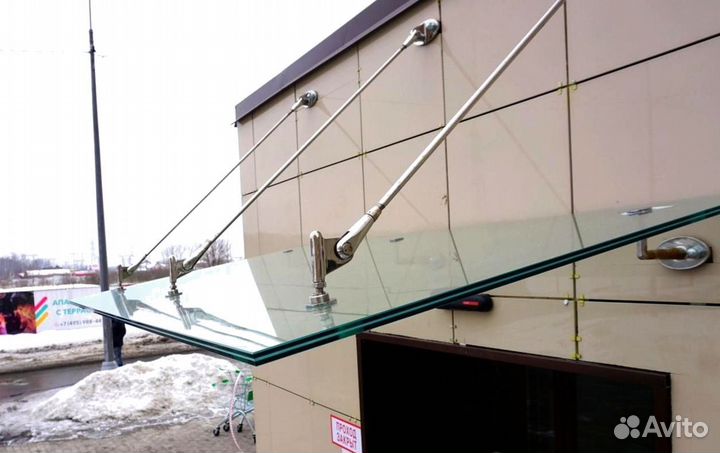 Стеклянные козырьки