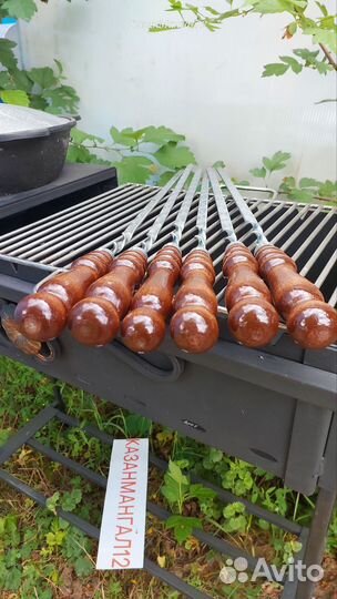 Шампура с деревянными ручками