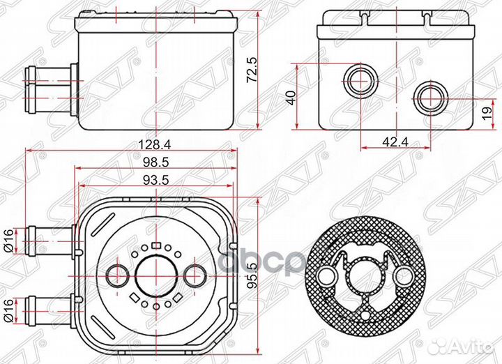 Радиатор масляный audi A3 96-01/A4 95-05/A6 97