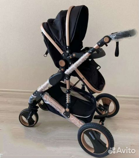 Коляска 3в1 Новая стильная (Black)