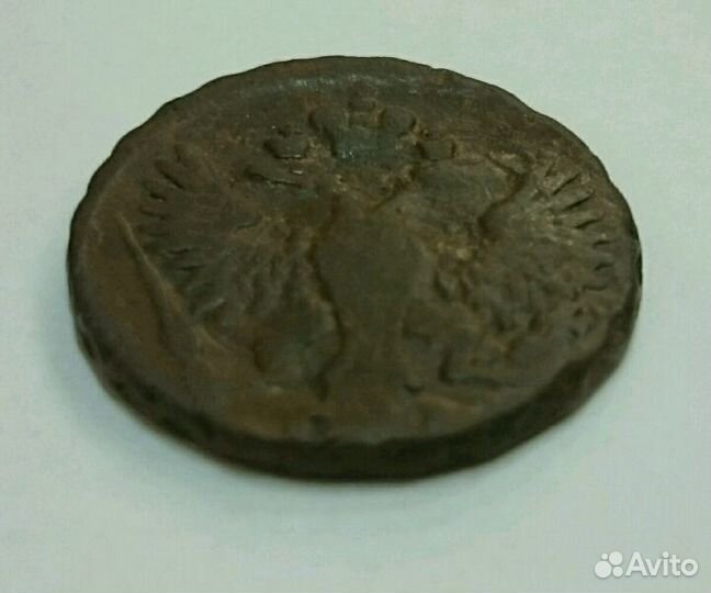 Денга 1750 год Елизавета перечекан