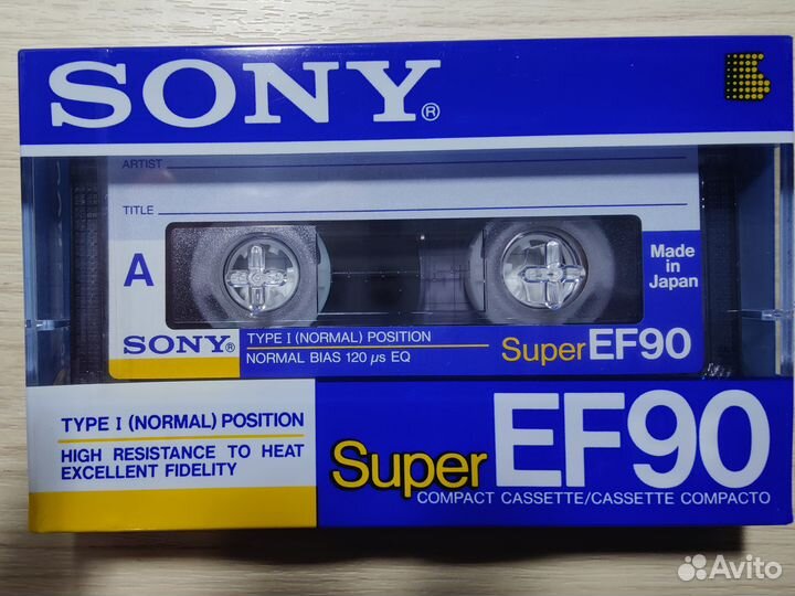 Аудиокассета новая sony SuperEF90 C-90EFS