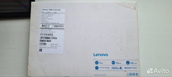 Планшет Lenovo TAB2 A10-30