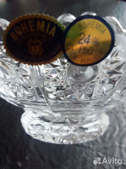 Салатник богемский хрусталь.Чехия