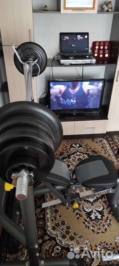 Штанга+Гантели+Скамья-Жим+Стойка+Тренажëр