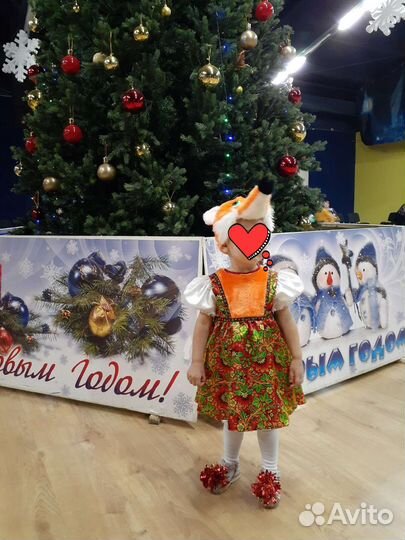 Новогодний костюм для девочки Лиса 86