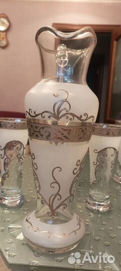 Набор для напитков богемское стекло