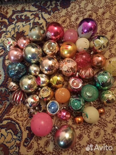 Елочные игрушки СССР шарики набором