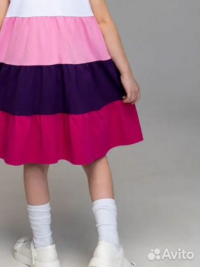 Летнее платье для девочки 122 128