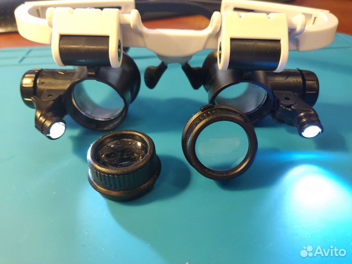 Лупа налобная бинокулярная 8x 23x очки часовщика