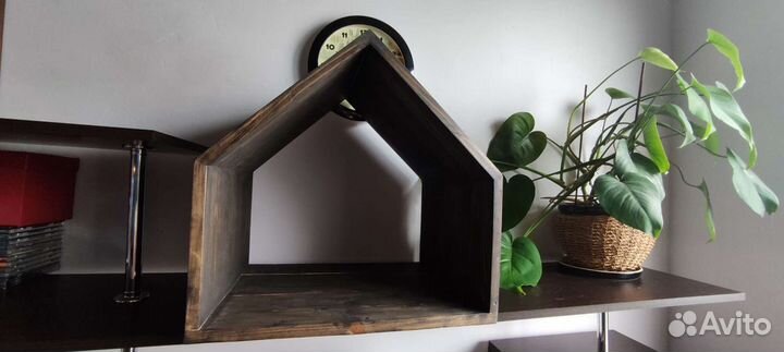 Домик лежанка для кошки, собаки дерево/масло osmo